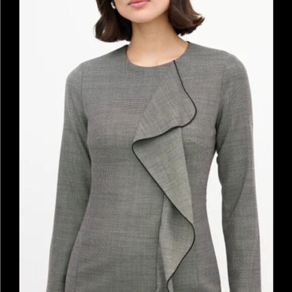 MaxMara black virgin wool dress back zip US 6 - Picture 1 of 7